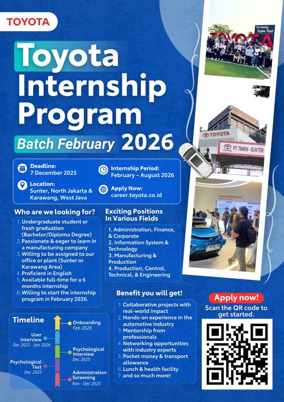 Toyota Internship Program Batch Februari 2026